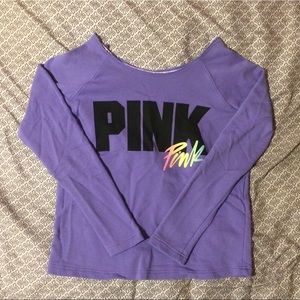 Victoria Secret PINK off shoulder sweatshirt